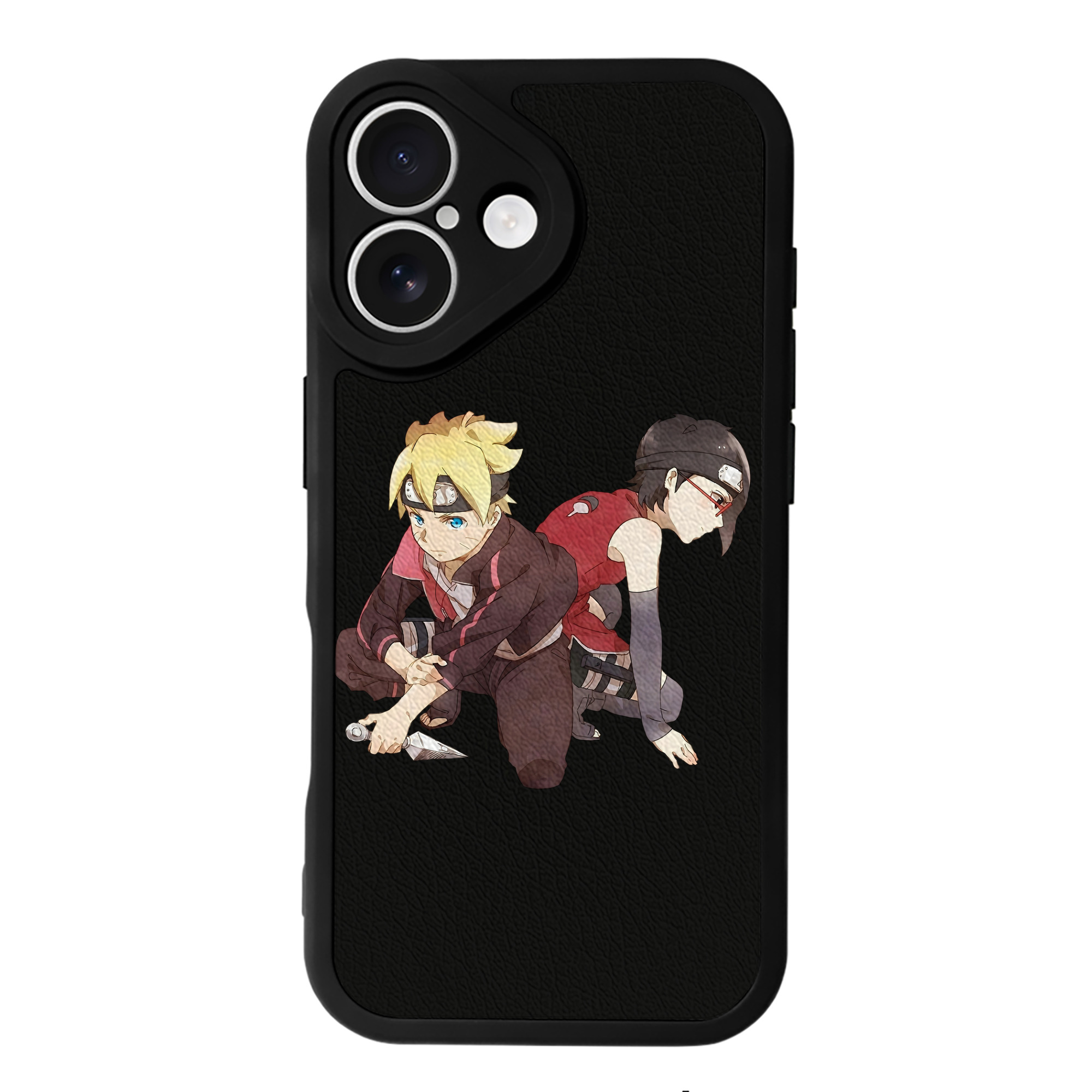 （画像用） NARUTO -ナルト- うちは サラダ Uchiha Sarada 【iPhone 16シリーズ対応】シリコンスマホケース（レザー調） 材質：シリコン